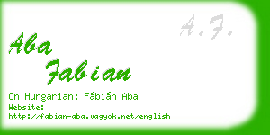 aba fabian business card